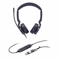 Yealink UH44 Dual Teams USB-C/A Headset, Wired, 20 - 20000 Hz, Office/Call center, 162 g, Headset, Black