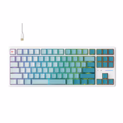 Havit KB901L - gaming keyboard (white and green), Wired, USB, QWERTY, RGB LED, Green, White