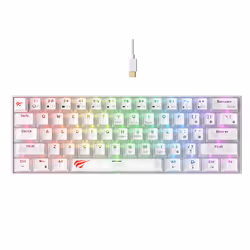 Havit KB903L - gaming keyboard (transparent white), Wired, USB, QWERTY, RGB LED