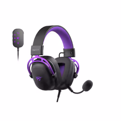 Havit H2002C+U - gaming headphones (black and purple)