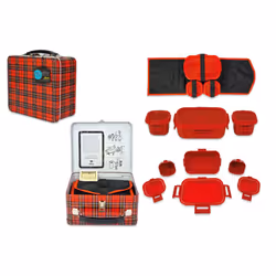 Aladdin Heritage Plaid Lunch Kit 5 Pc Set Kids Adults Bento Lunchbox