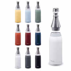 Aladdin Fresco Thermavac Stainless Steel Water Bottle 0.6L Snowflake White - Leakproof - Keeps Cold for + 10 Hours - BPA-Free ...