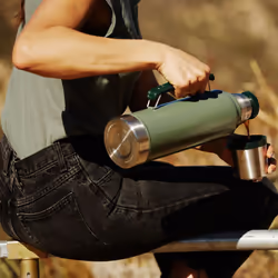 Stanley 1L Classic Legendary Stainless Steel Thermal Cold Water Bottle - 1.0L, Ash
