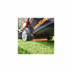 MX 24V 34cm Cordless Lawnmower Plus Spare Battery, MX 24V 4.0Ah Lithium Ion Battery and Fast Charger - With Rear Roller (34cm Mower)