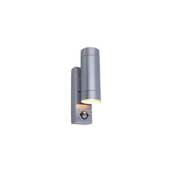 Lutec Rado up/Down Wall Light PIR Silver
