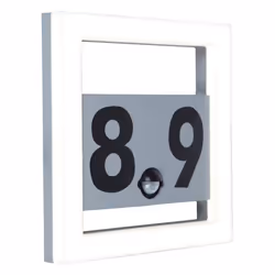 LUTEC Wall Light with House Number, Silver