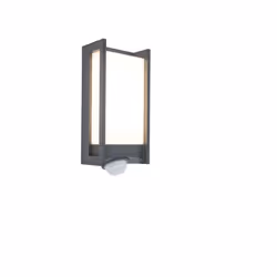 LUTEC QUBO, Outdoor wall lighting, Grey, Aluminium, Polycarbonate (PC), IP54, Facade, I