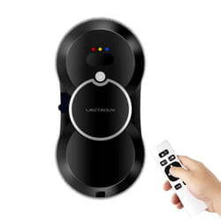 LIECTROUX HCR-10 Window Cleaning Robot Water Spray Automatic Robotic Glass Wiper Vacuum Cleaner Electric Windows Washer for Home Appliance - black