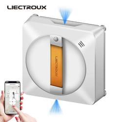 Robot Window cleaner LIECTROUX YW710 ,Dual Water Spray,Smart Memory,High Vacuum Suction, Laser Sensor, Home Wall Glass Cleaning Robot - white, APP