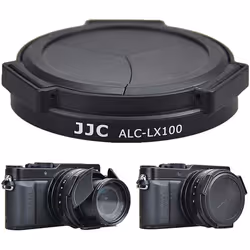 JJC Auto Open and Close Lens Cap for Panasonic DC-LX100II DMC-LX100, Leica D-LUX (Typ 109) D-LUX 7 Camera Replaces Panasonic ...