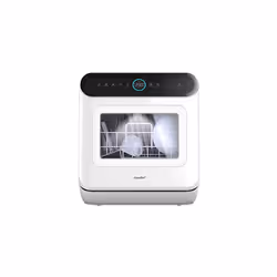 Mini Plus Dishwasher TD305W Compact Table Top Dishwasher with 3 Place Settings 7 Programmes Touch Control LED Display Delay S ...