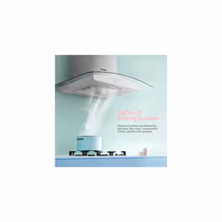 Chimney Cooker Hood 60cm GLAV17SS60 with LED Light Glass Extractor Hoods 600mm Kitchen Extractor Fan Stainless Steel
