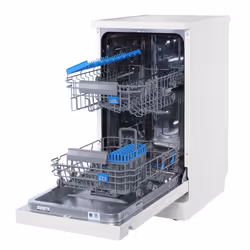 Midea MDWEF1034C(W)-WG-UK, Freestanding, Slimline (45 cm), White, Standard (80 - 85 cm), Silver, Stainless steel, Buttons