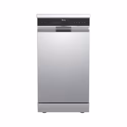 Midea MDWEF1034D(SS)-WG-UK, Freestanding, Slimline (45 cm), Stainless steel, Standard (80 - 85 cm), Black, Buttons, Wireless