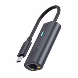 Rapoo UCA-1006, USB Type-C, RJ-45, Male, Black, 58 mm, 25 mm