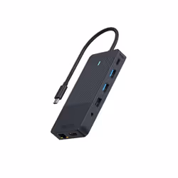Rapoo UCM-2006, USB Type-C, 3.5 mm, DisplayPort, HDMI, RJ-45, USB 3.2 Gen 1 (3.1 Gen 1), USB Type-C, Male, Black, 5 Gbit/s, 7 ...