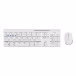 Rapoo 8110M, Full-size (100%), Wireless, RF Wireless + Bluetooth, QWERTY, White, Mouse included
