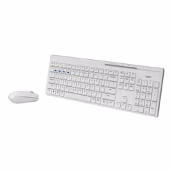 Rapoo 8110M keyboard Mouse included Universal RF Wireless + Bluetooth QWERTY English White