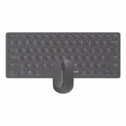 Rapoo 9600M, Wired & Wireless, USB + Bluetooth, QWERTY, Dark Grey, Mouse included
