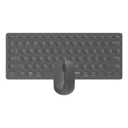 Rapoo 9600M keyboard Mouse included Universal USB + Bluetooth QWERTY Dark Grey