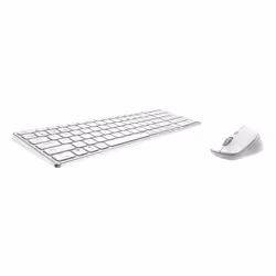 Rapoo 9700M, Wired & Wireless, USB + Bluetooth, QWERTY, White, Mouse included