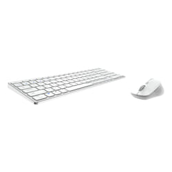 Rapoo 9700M keyboard Mouse included Universal USB + Bluetooth QWERTY White