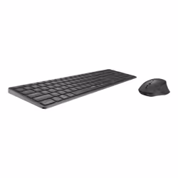 Rapoo 9800M keyboard Mouse included Universal USB + Bluetooth QWERTY Dark Grey