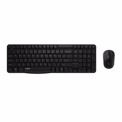 Rapoo X1800S, Full-size (100%), Wireless, RF Wireless, QWERTZ, Black, Mouse included
