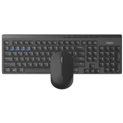 Rapoo 8100M keyboard Mouse included Universal USB + Bluetooth QWERTY Dark Grey