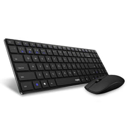 Rapoo 9300M keyboard Mouse included Office RF Wireless Black