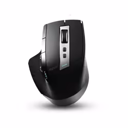 Rapoo MT750S, Right-hand, Optical, RF Wireless + Bluetooth, 3200 DPI, Black, Silver