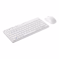 Rapoo 8000M, Wired & Wireless, USB + Bluetooth, QZERTY, White, Mouse included