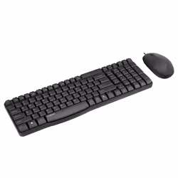 Rapoo NX1820, Full-size (100%), Wired, USB, QWERTZ, Black, Mouse included