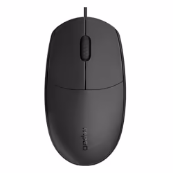 Rapoo NX1820 keyboard Mouse included Office USB QWERTZ German Black