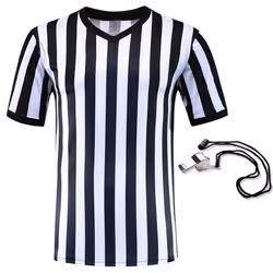 Shinestone Referee Shirt  Referee Costume Shirt for Womens and Mens  V Neck Referee Umpire Shirt Jersey for Football  Soccer  ...