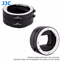 JJC Auto Focus (AF) Extension Tube with TTL Exposure for Close-up Image Photography for Sony E Mount Mirrorless Camera (10mm/16mm Set)