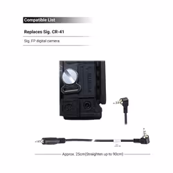 JJC Shutter Release Connecting Cable for Sigma FP Mirrorless Camera (Realizing Remote and External Microphone Function Simultaneously)