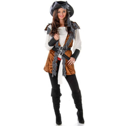 Pirate costume with women's vest - M