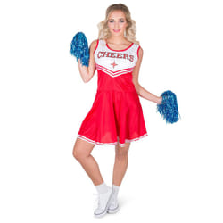 CHEERS red cheerleader costume for women - S