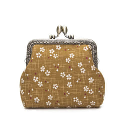 Jan&Dee Women's Sweet Cherry Blossom Exquisite Buckle Coin Purse(Yellow)