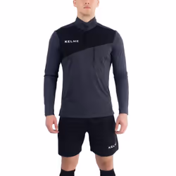 Kelme Mens Long Sleeve Football Soccer Shorts Referee Kit Set - Black - XL, Black