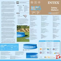Intex Swimming Pool Above Ground Pool Frame Pool Lounge Pool Easy Set 28120NP - Additional view 7