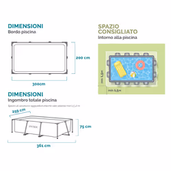 Intex 28272NP above ground pool Framed pool Rectangular 3834 L Blue - Additional view 6