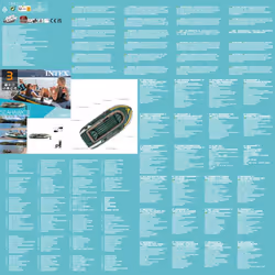 Intex Inflatable Boat Set Inflatable Canoe Blow Up Boat Seahawk 3 68380NP - Additional view 4