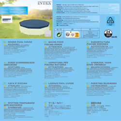 Intex Pool Cover Swimming Pool Cover Pool Protector Safety Cover Round 28030