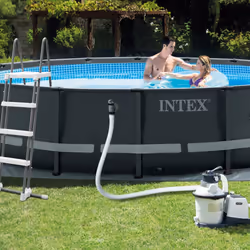 Intex 26340NP Framed pool Rectangular 6836 L Blue, Grey
