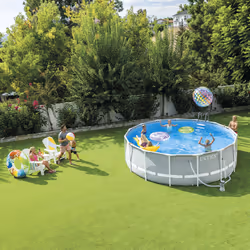 Intex 26724NP above ground pool Framed pool Round 14614 L Grey - Additional view 5