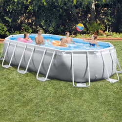 Intex 26796 above ground pool Framed pool Oval 13365 L Blue, Grey - Additional view 4