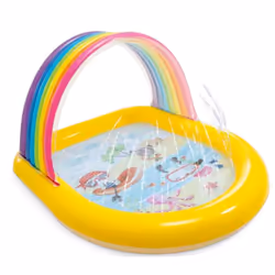 Intex Rainbow Arch Spray Pool, 84 L, Inflatable pool, Child, Yellow, 1.99 kg