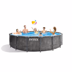 Intex 26742GN above ground pool Framed pool Round Grey